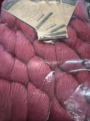 5 Hanks Aslan Trends King Baby Llama & Mulberry Silk Worsted Yarn Bright Coral - Image 1 of 4