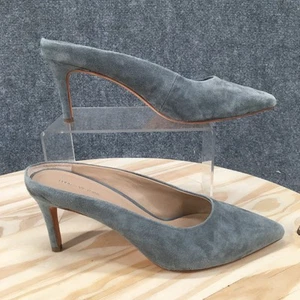 Pour La Victoire High Heels Womens 8 Stiletto Pump Slip On Pointed Gray Suede - Picture 1 of 16