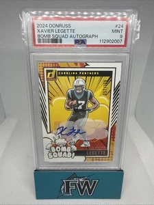 XAVIER LEGETTE 2024 Donruss Bomb Squad #24 Rookie RC Autograph Auto /199 PSA 9 - Picture 1 of 2