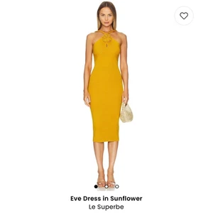 Vestido Le Superbe Eve, Maxi tejido elástico, Body Con, halter amarillo, para mujer talla M - Imagen 1 de 10