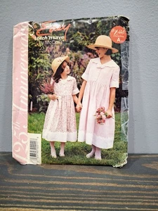 McCALL'S P221 Mädchen Kleid 2-3-4-5-6 lockeres Kleid erhöhte Taille Schnittmuster - Bild 1 von 5