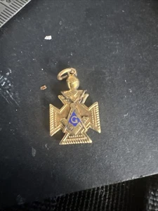 Antiker Freimaurer Anhänger Gold Filled - Bild 1 von 3