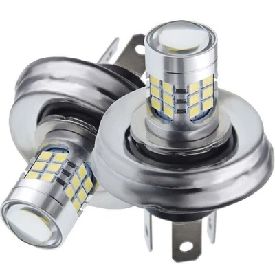 R2 P45T 6V/12V LED Hi Beam Motorcycle Moped Headlight Bulb White high beam - Image 1 of 4