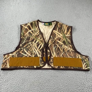 Cabela's Advantage Wetlands Camo Wading Hunting Vest XL Reg Zipper VTG USA - Picture 1 of 9