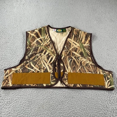 Cabela's Advantage Wetlands Camo Wading Hunting Vest XL Reg Zipper VTG USA - Image 1 of 4
