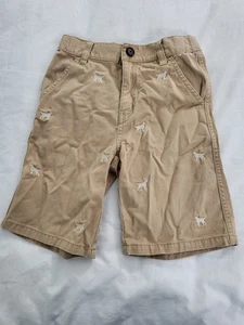 Pantalones Cortos Gymboree Bordados Perros Niños 8 Caqui Preppy Algodón - Imagen 1 de 9