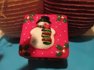1221 Snowman Box Trinket Box - Picture 1 of 2