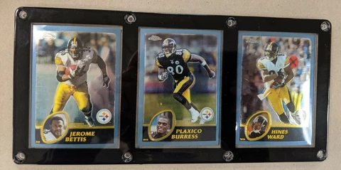 PITTSBURGH STEELERS 3 CARD PLAQUE JEROME BETTIS PLAXICO BURRESS HINES WARD Cover
