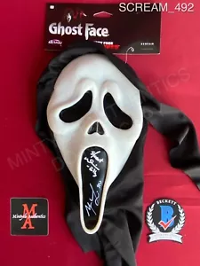 Skeet Ulrich Matthew Lillard Scream doppia firma Ghostface maschera UE Beckett COA - Foto 1 di 4