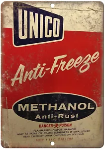 Unico Anti Freeze Vintage Can Art 12" x 9" Reproduction Metal Sign U268 - Picture 1 of 1