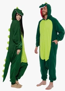 Funzies Dinosaur/Reptile Adult One Piece Pajamas Size XXL Funziez Brand - Picture 1 of 7
