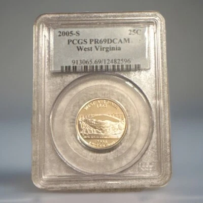 2005-S 25c PR69 DCAM West Virginia State Quarter PCGS Graded Certified - Image 1 of 2