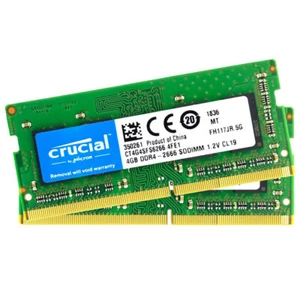 CRUCIAL DDR4 4GB 2666 MHz PC4-21300 Laptop SODIMM Notebook Memory RAM 2pcs 4GB - Picture 1 of 8