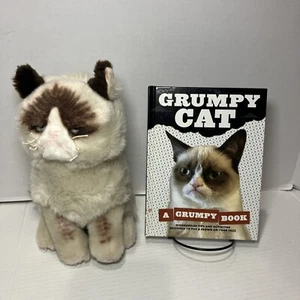 GUND Grumpy Cat Bundle- 10” Plush Stuffed Animal Plush Toy w/ Grumpy Cat Book - Picture 1 of 9
