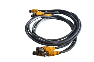 Lot of 3 NEW Turck RKS 4.4T-1.6-RSS 4.4T Double-ended cable / cordset .6m / 5ft  - Picture 1 of 4