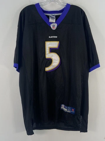 Reebok Black NFL Baltimore Ravens Joe Flacco #5 Football Jersey Mens Size 52 Cover