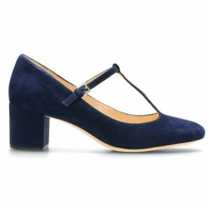 clarks navy heels