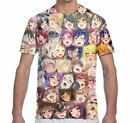 NEW Trikahan Unisex Anime 3D Print Short Sleeve Performance T-Shirt 2XL