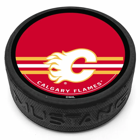 Calgary Flames 3D Textured Autograph Collectors Hockey Puck Cover
