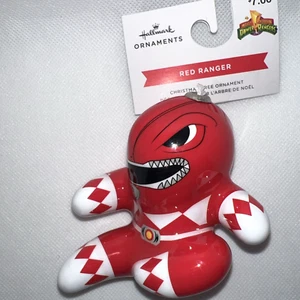 DECOUPAGE ORNAMENT - NWT - RED POWER RANGER - Picture 1 of 2