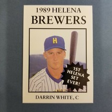 1989 Sports Pro HELENA Brewers #25 DARRIN WHITE Cypress TEXAS Baseball Card