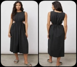 Vestido Rails Yvette Recorte Orgánico MIDI Negro Talla 2X. Nuevo con etiquetas. Venta al por menor $228.00 - Imagen 1 de 5