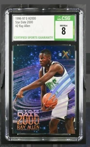 1996-97 Skybox E-X2000 Ray Allen Star Date RC Rookie #2 CSG 8 NM/Mint Celtics - Picture 1 of 2