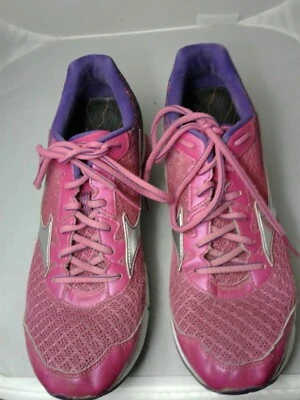 Mizuno Wave Rider 19 Running Shoes Women's Size W 10.5 2A Pink silver purple - Image 1 of 4