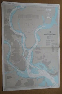 Vintage Admiralty Chart, Charleston Harbour, South Carolina, 1990, USS Yorktown - Picture 1 of 7