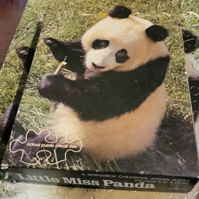 Little Miss Panda Children's Jigsaw Puzzle Springbok 100 Piece Vintage 1973 - Image 1 of 4
