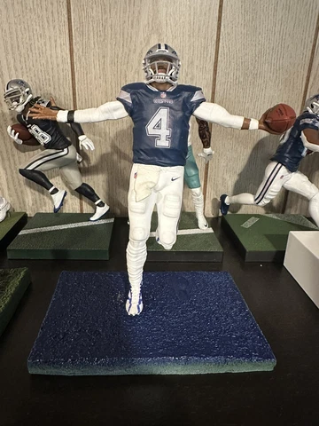 Custom Dak Prescott Dallas Cowboys Mcfarlane 6 Inch Figure With Base Cover