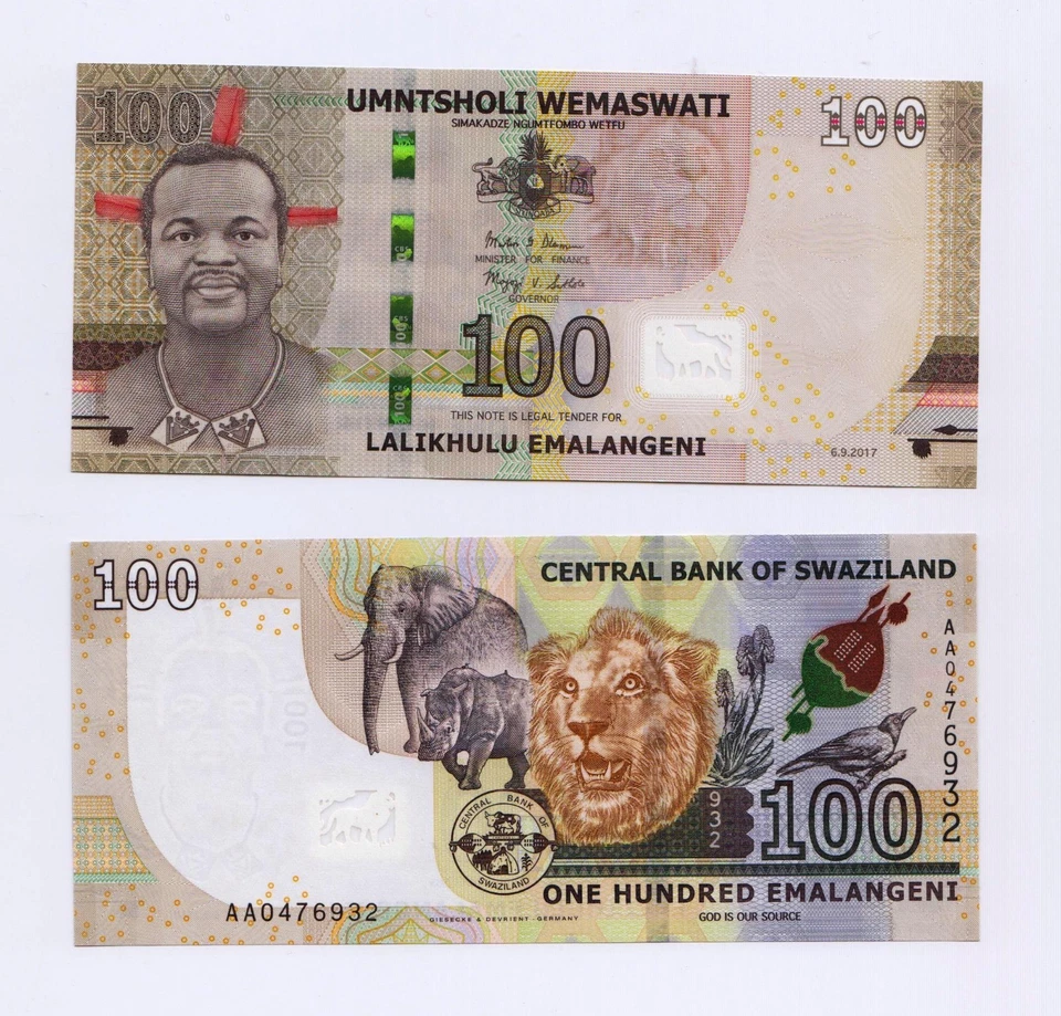 New: SWAZILAND - ESWATINI 100 Emalangeni  Banknote (2018) - UNC  - Pick New 2018 - Image 1 of 1