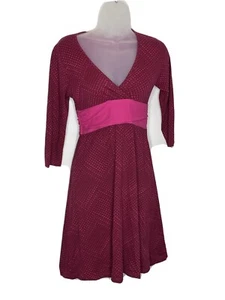 Vestido Patagonia Margot Algodón Orgánico Estampado Corazón Elástico Tejido Rosa Arándano - Imagen 1 de 7
