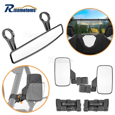Espejos retrovisores centrales laterales + agarres de manija para Polaris Ranger 570 XP 800 S 900 Foto 1 de 4