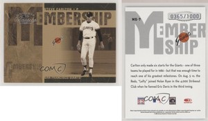 2005 Donruss Classics Membership /1000 Steve Carlton #MS-7 HOF