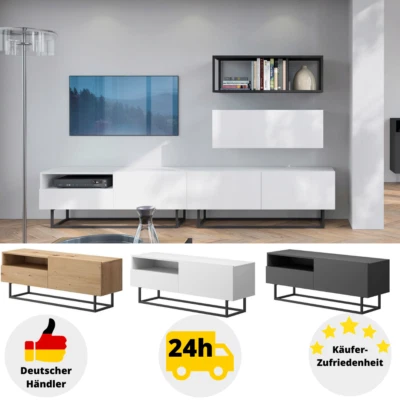 Lowboard Hängend TV Schrank Kommode Schublade Metall Sideboard Mehrzweckschrank - Bild 1 von 4