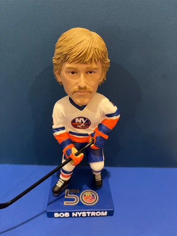 BOB NYSTROM NEW YORK ISLANDERS 50th ANNIVERSARY BOBBLEHEAD. NEW IN BOX FAST SHIP Cover