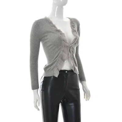 Cardigan femme Hollister LADY à volants manches longues taille S Small gris - Photo 1/4