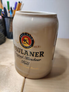 PAULANER Original Münchner Hell Bierkrug mit Thermometer / Temperaturanzeige