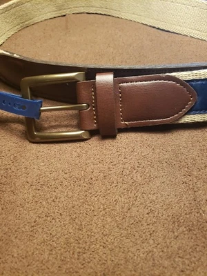 Cinturón azul para perro de vacaciones de cuero sintético Club Room para hombre S 30-32 Foto 1 de 4