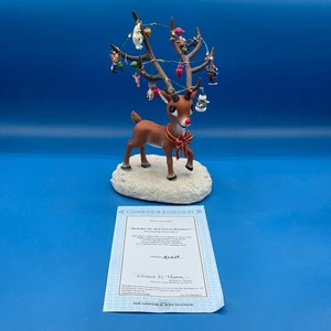 Vintage Bradford Exchange Rudolph's Christmas Journey con certificato di autenticità si accende RARO - Foto 1 di 14