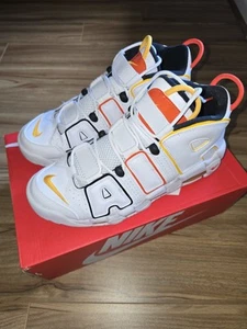 Size 10 (Uk Size 9)- Nike Air More Uptempo- White/University Gold - Picture 1 of 10