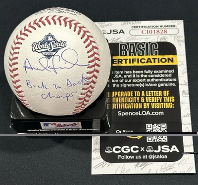 Andrew Friedman Signed 2025 World Series Baseball Autographed Dodgers ~ JSA COA - Image 1 of 2