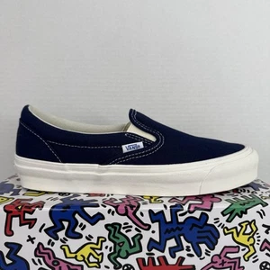 Vans Vault Uomo Og Classic Slip-On Lx Tela Navy VN0A45JK1X7 Sneaker Peacoat 7 - Foto 1 di 10