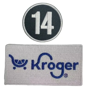 (2) 2025 Cincinnati Reds Jersey Patch - Pete Rose Memorial & White Kroger Ad - Picture 1 of 2