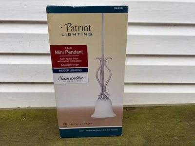 Mini colgante Patriot Lighting Samantha 6" diámetro 41-1/2" H 352-8103 Foto 1 de 3