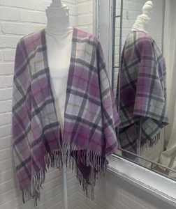 Mantón para mujer Edinburg 100 % lana de cordero flecos talla única acogedor invierno clásico - Imagen 1 de 9