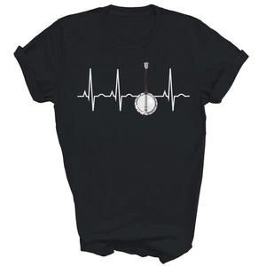 Banjo Heartbeat banjo player Banjoist Unisex Shirt Gift - Picture 1 of 5