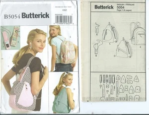 B 5054 sewing pattern 3 stylish BACKPACKS two retro MP3 Player Covers sew UNCUT - Picture 1 of 1