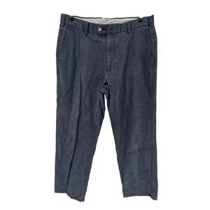 Pantaloni eleganti casual Peter Millar uomo 35 blu pima cotone chino davanti piatto - Foto 1 di 4